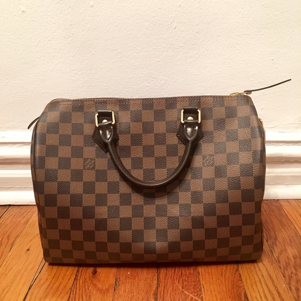 Louis Vuitton Brown Damier Ebene Top-Handle Satchel
